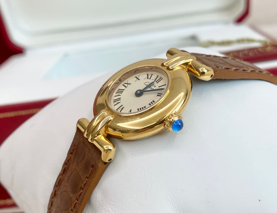 까르띠에 머스트 꼴리제드 24mm 쿼츠 여성용 금장 실버 상품이미지7