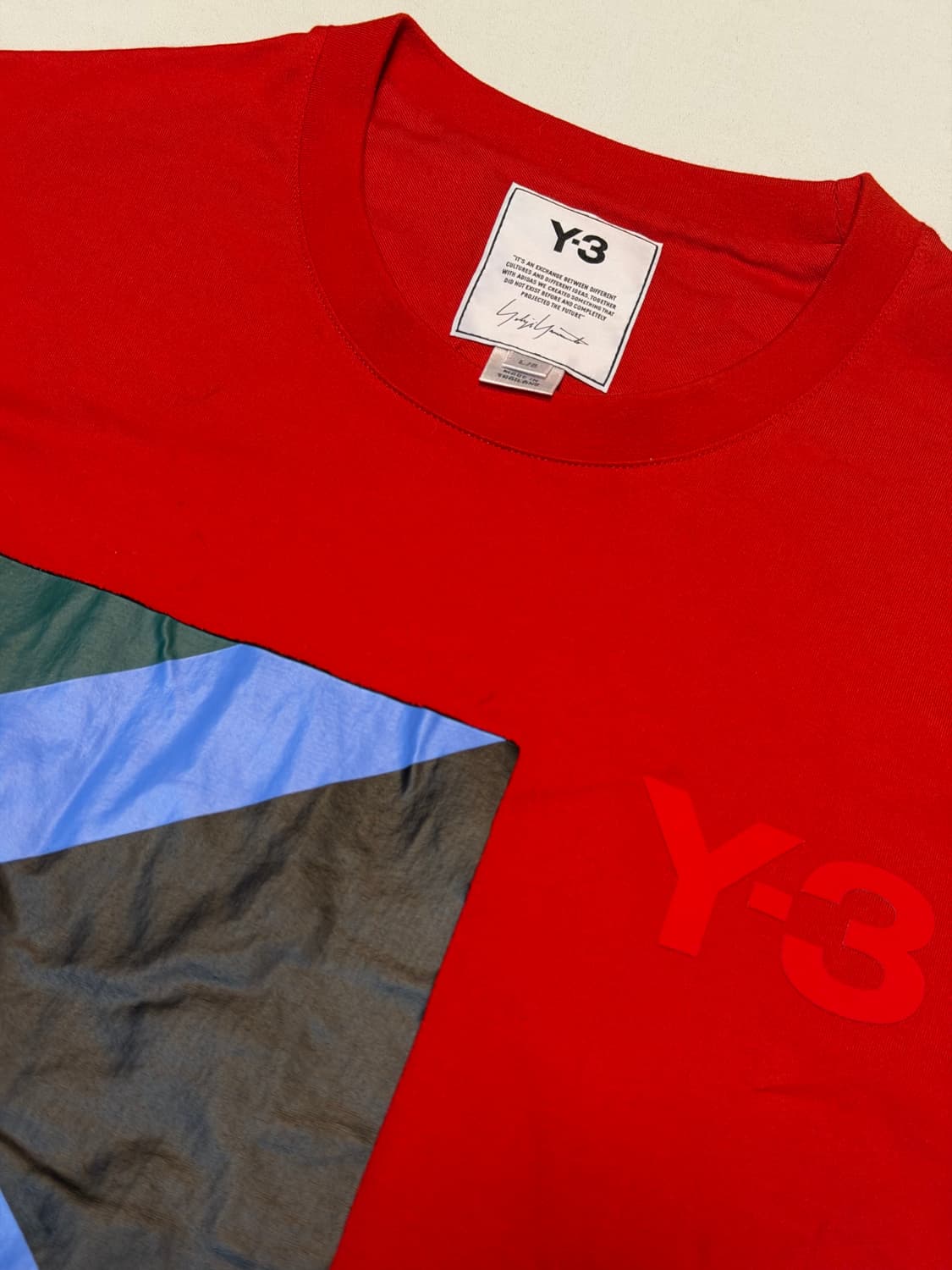 Y-3 아디다스 요지야마모토 프린팅 티셔츠 레드 상품이미지2