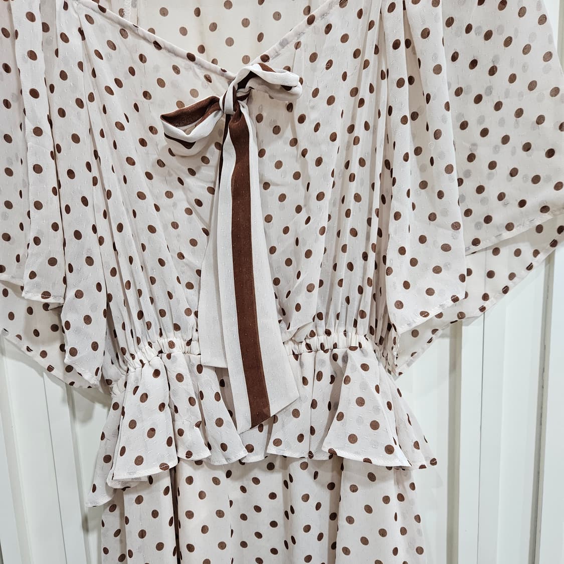 스나이델(snidel) 도트 리본 쉬폰 원피스 상품이미지3