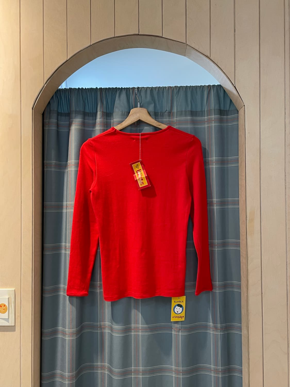 택있는 일본빈티지 유니크한 물고기자수티셔츠 상품이미지6