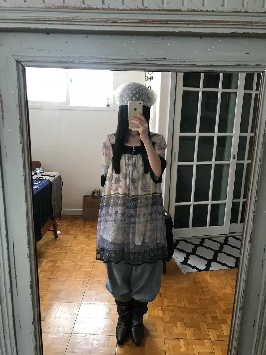 vintage pattern blouse 상품이미지2