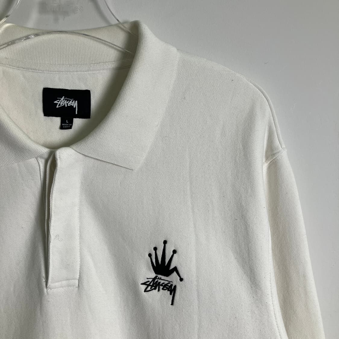30주년 스투시 크라운 폴로 플리스 카라 맨투맨 L 상품이미지4