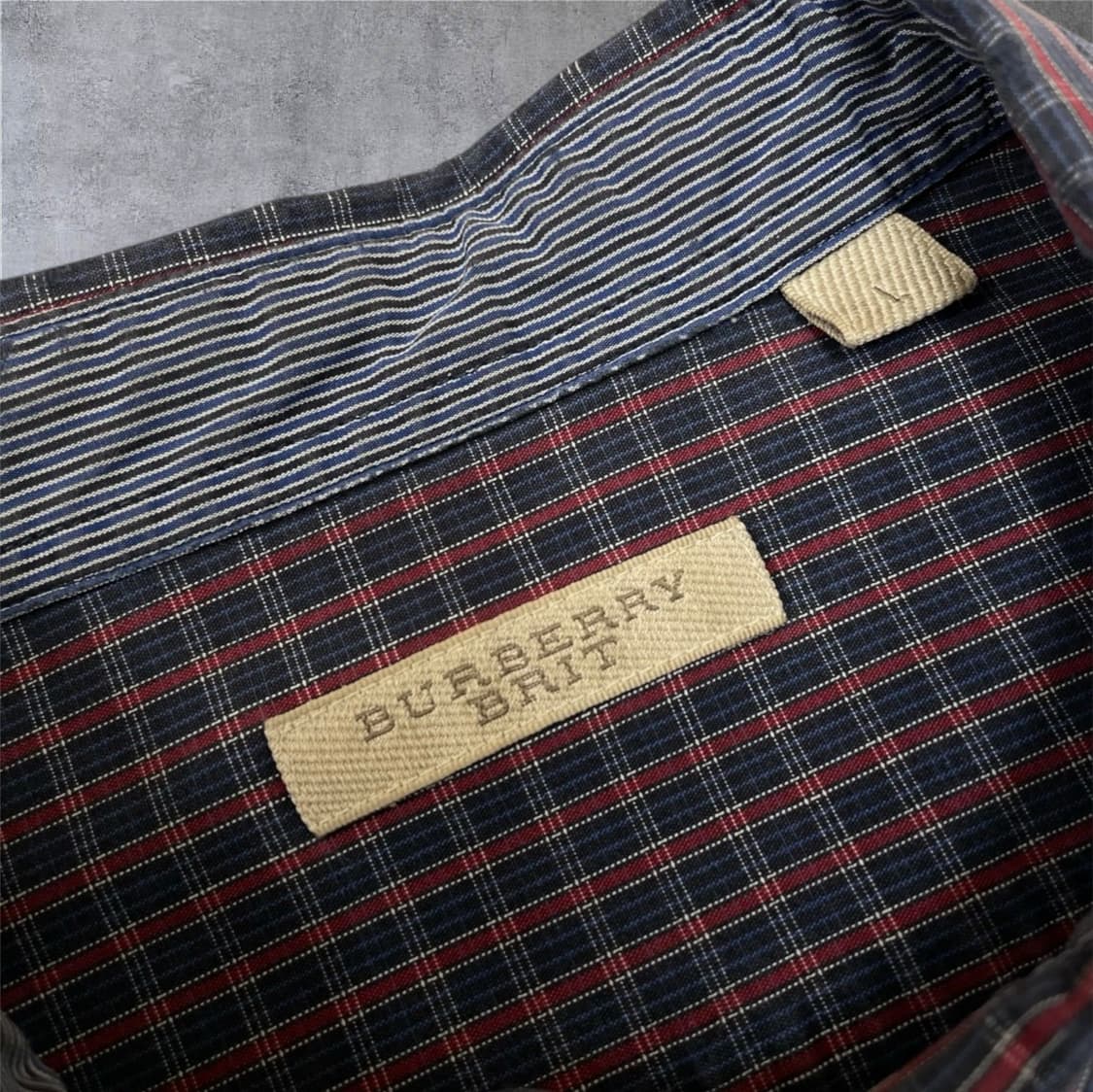 버버리 Burberry brit 네이비 레드 체크 버튼다운 셔츠 L 상품이미지2