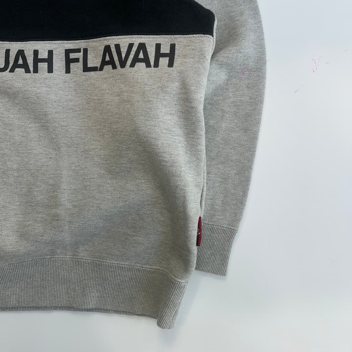 Mf.! 마자플라자 블랙 배색 그레이 맨투맨 상품이미지5