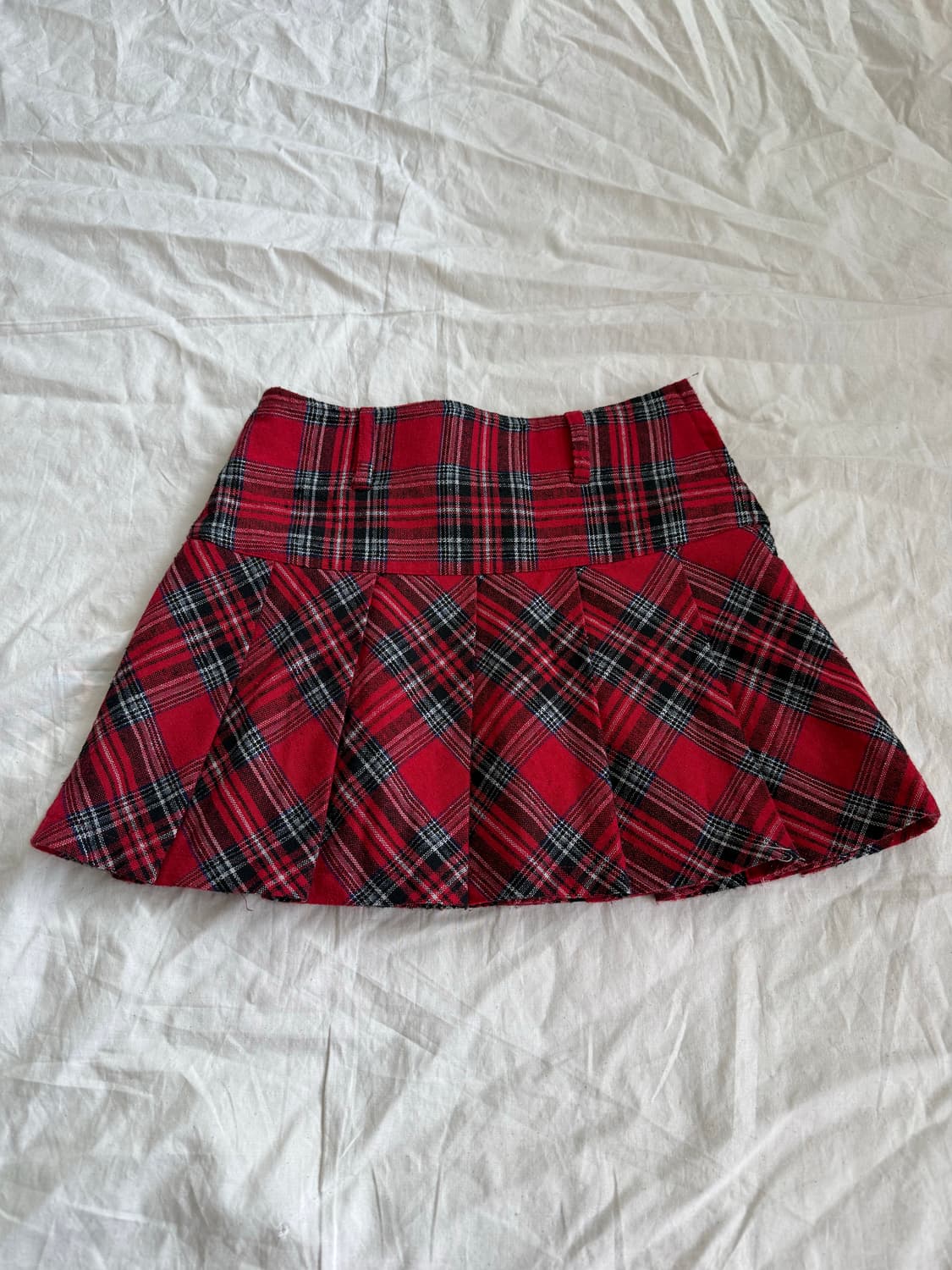 나나펑크 캐캐체 체크 미니플리츠 미니 스커트 상품이미지1