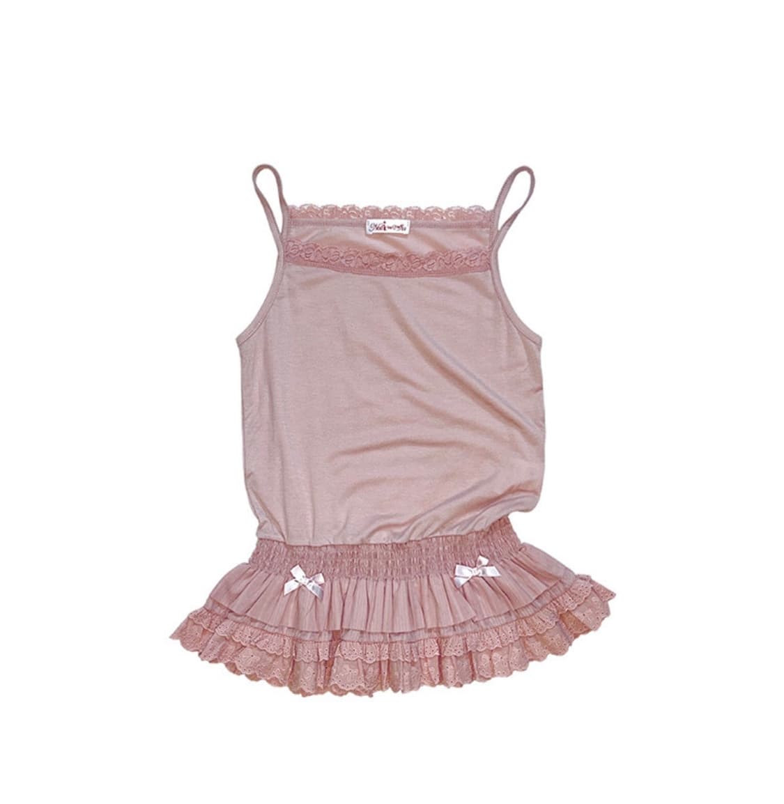 LACE CANCAN SLEEVELESS TOP PINK  상품이미지1