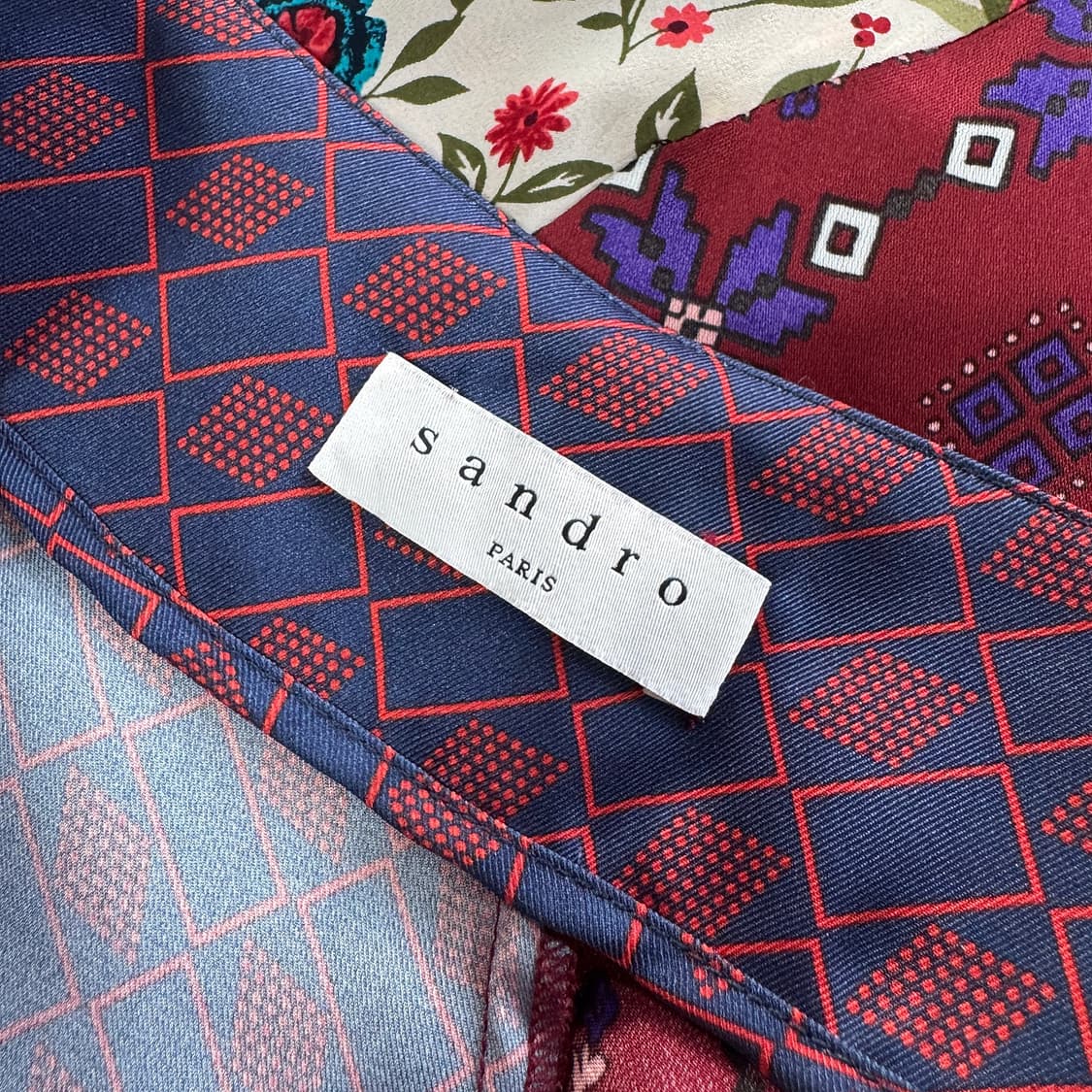 산드로 패치워크 롱 스커트 상품이미지4