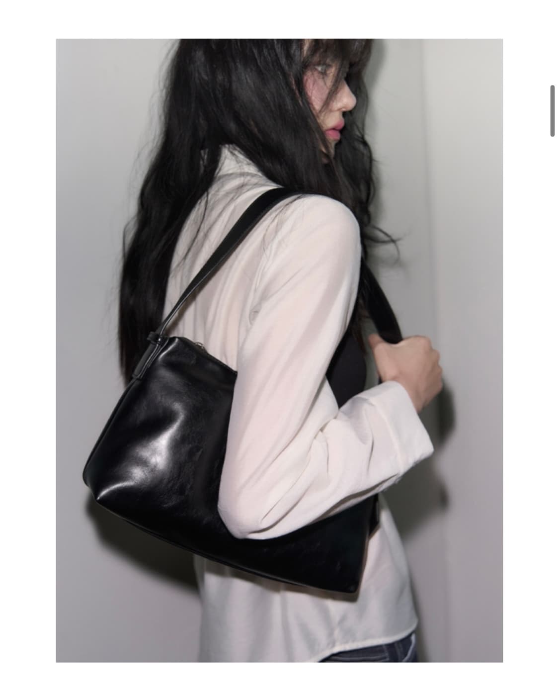 (새상품) 레더리 로엔 숄더백 [BLACK] 판매 상품이미지5