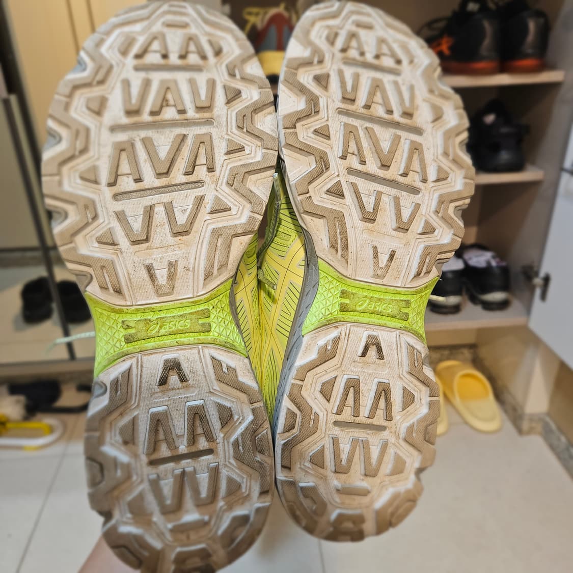 290 아식스 HN1-S 젤 벤쳐 7 라임 그린 허들 옐로우 상품이미지3