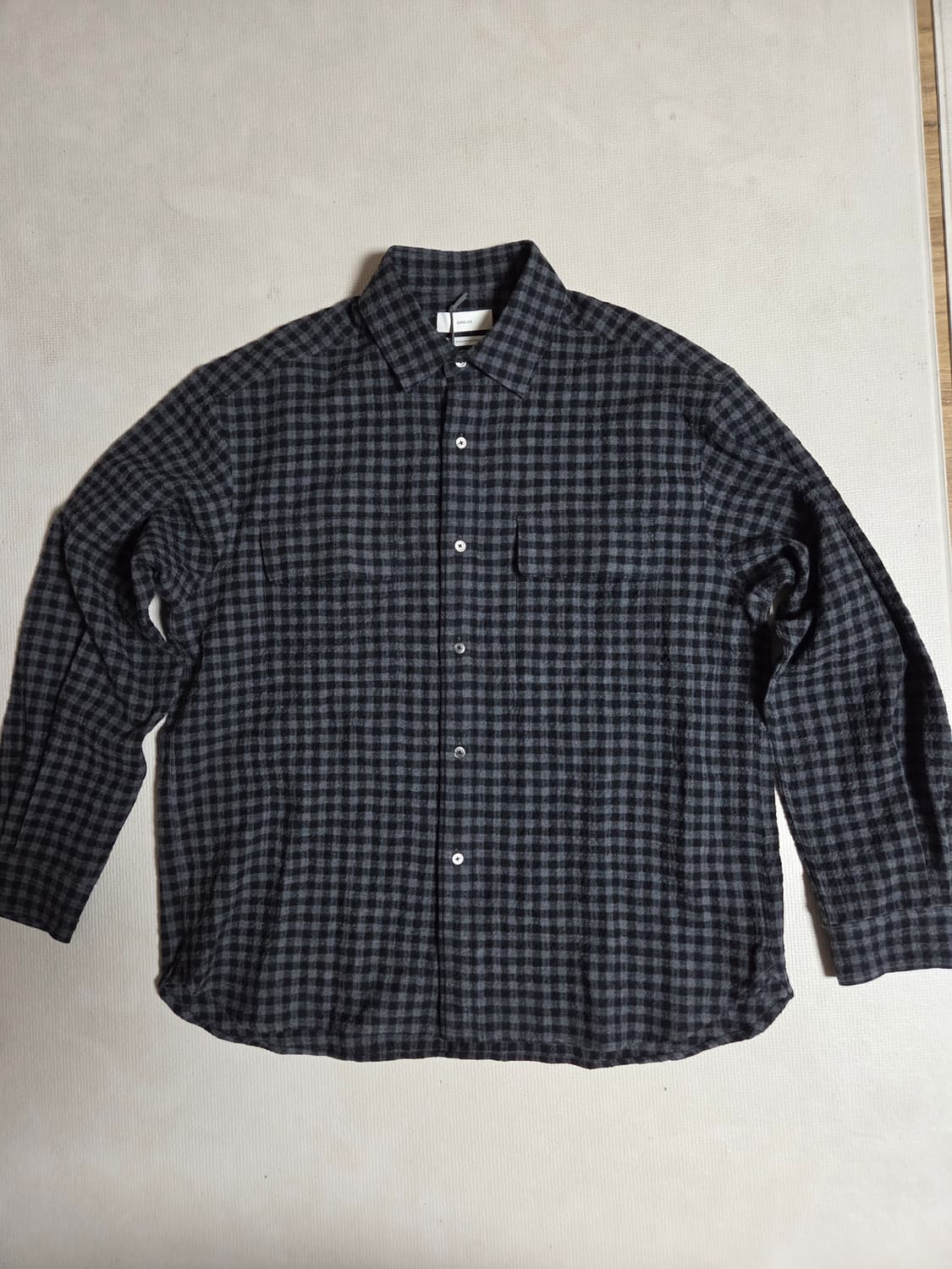 (3, 새상품) 아워셀브스 C/W 깅엄 체크 셔츠 차콜 상품이미지2