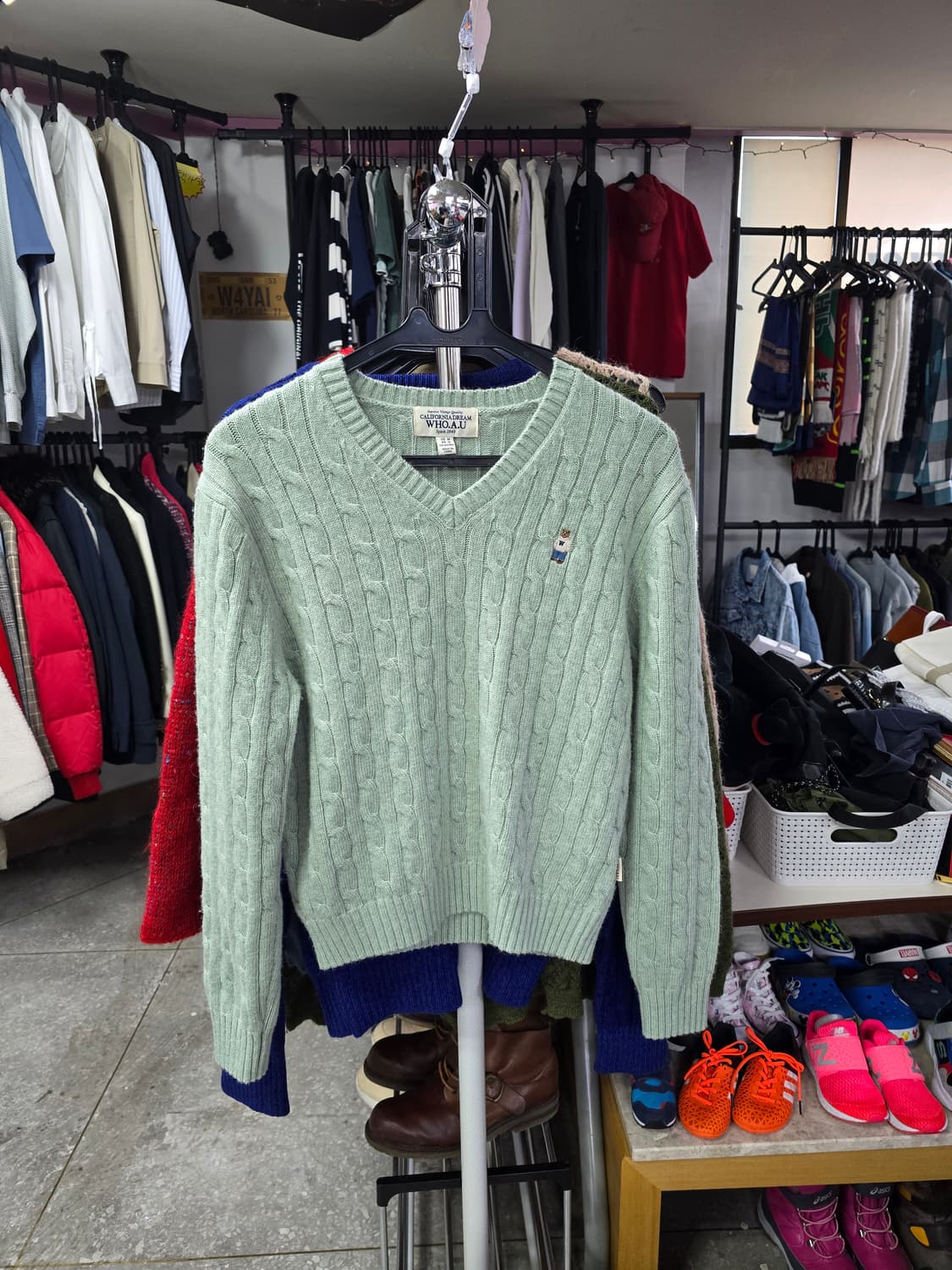 후아유 케이블 V넥 니트 (1352) 상품이미지1