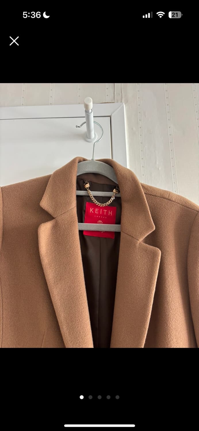 키이스 캐시미어 코트 브라운 상품이미지1