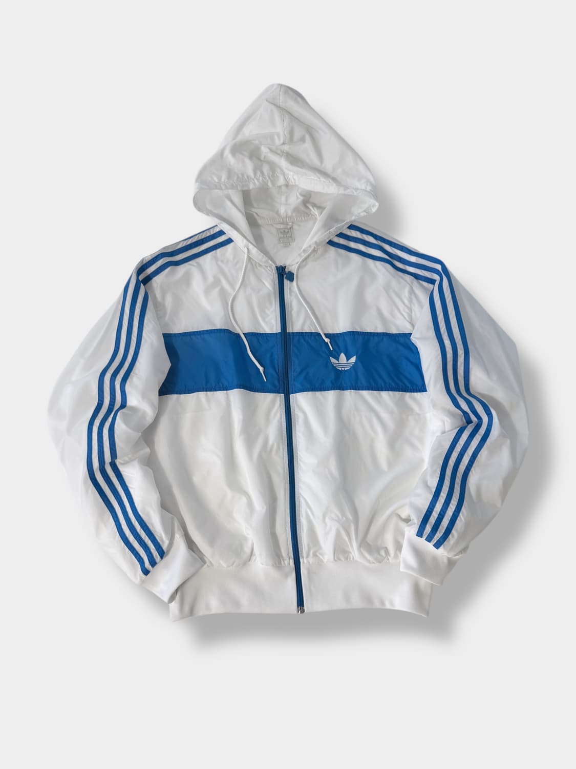 아디다스 루즈핏 00‘s 흰 하늘 배색 파이어버드 후드 트랙 바람막이 상품이미지1