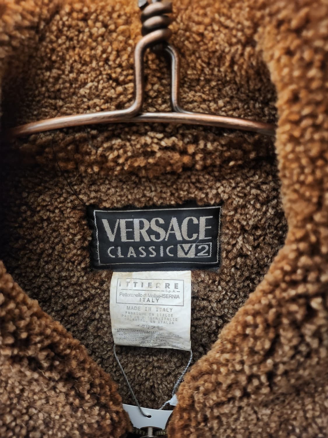90s 초기베르사체 클래식 V2 스웨이드 시어링 무스탕 상품이미지5