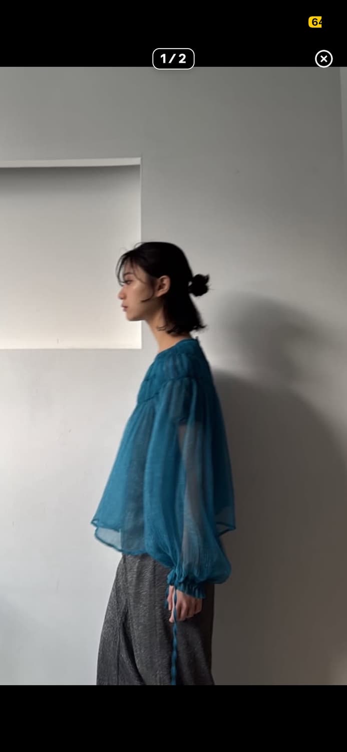fairy sheer blouse blue blue 상품이미지2