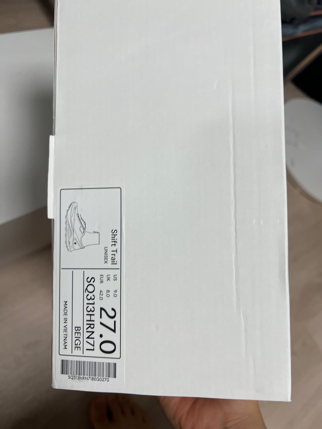 판매)유스 데상트 shift trail 트래킹화 베이지 270 새상품 상품이미지3