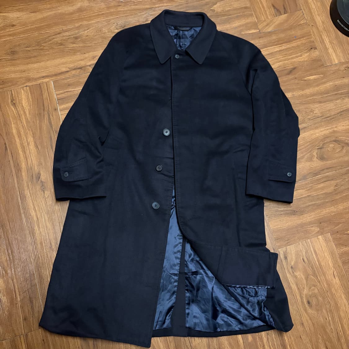 HENRY FORMAN CASHMERE 100% NAVY COAT 상품이미지5