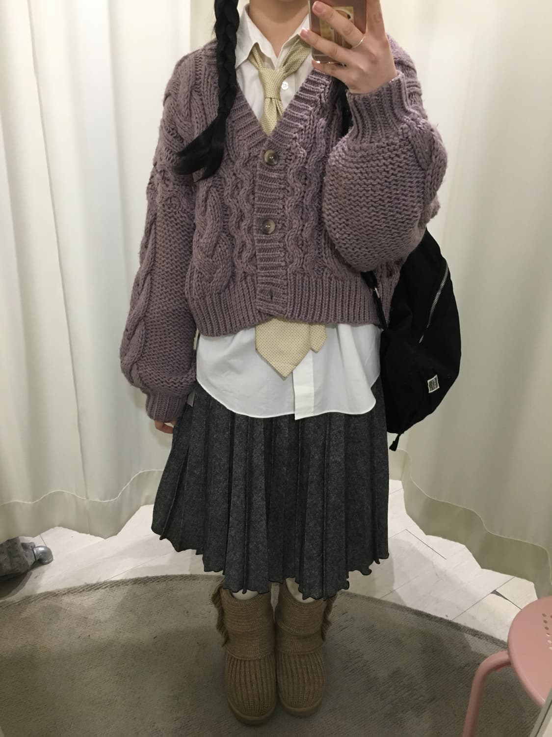 타로밀크티 꽈배기 가디건 상품이미지2