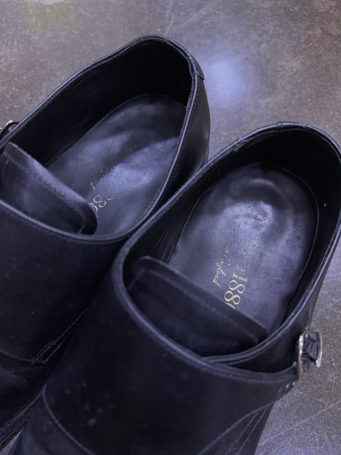 로크 더블 몽크 스트랩 가죽 구두 슈즈 6 (250) 상품이미지5