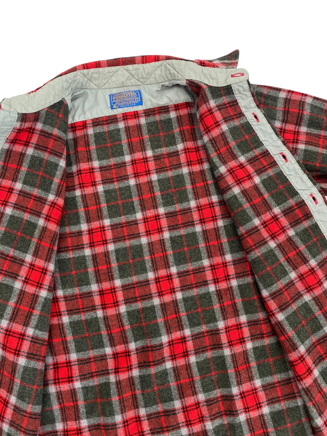 70's 펜들턴 버진 울 플란넬 체크 셔츠 상품이미지5