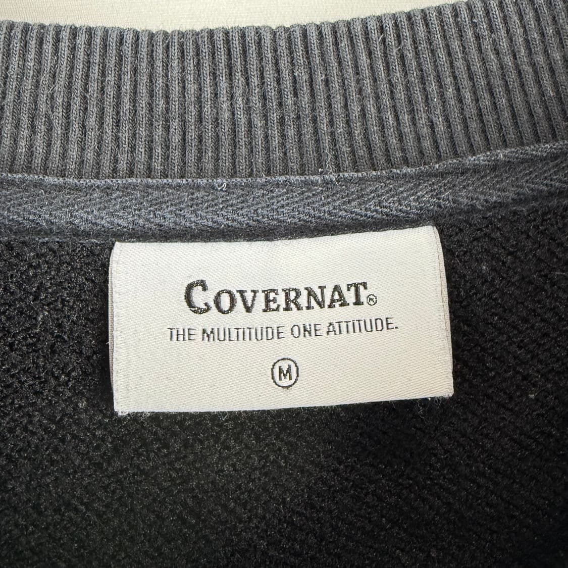 (M) 커버낫 C 로고 맨투맨 블랙 상품이미지4