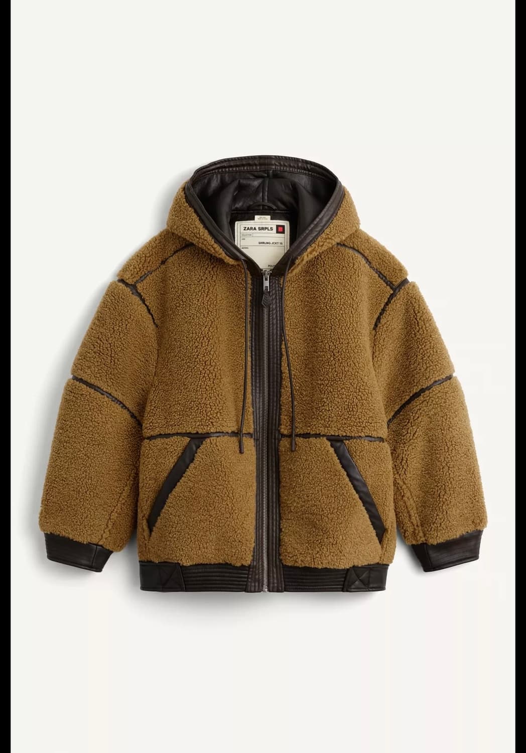 XS(KR 44) 자라 SRPLS 캥거루 시어링 후드 집업 자켓 상품이미지4