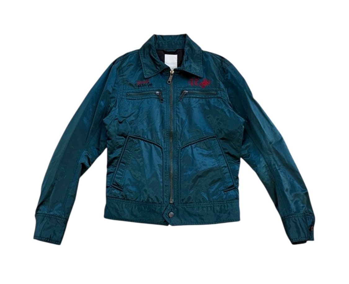 디젤 블랙 팬서 새틴 블루종 자켓 상품이미지2