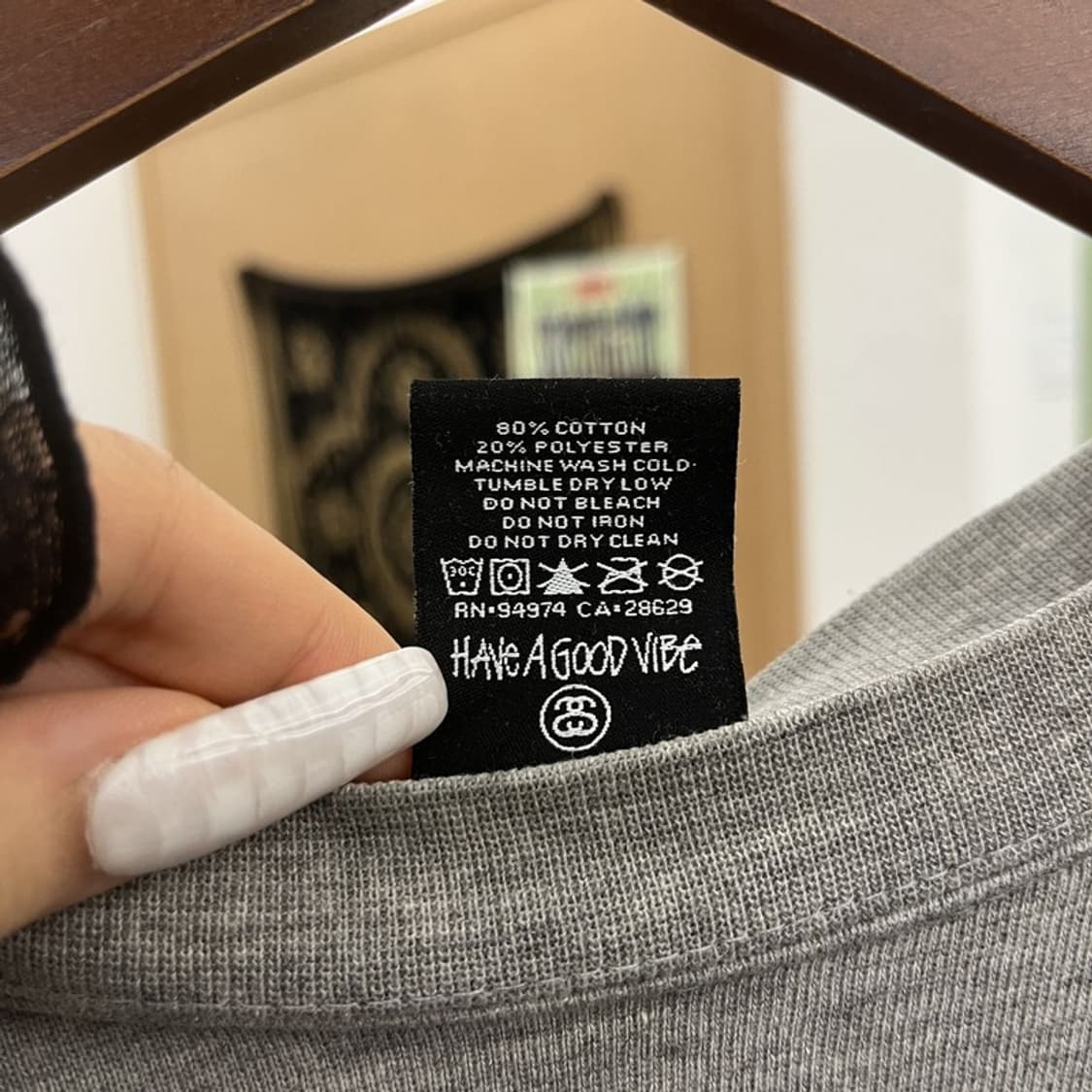 스투시 캐주얼 빈티지 펑크 빅스탁로고 맨투맨 M C11001 상품이미지7