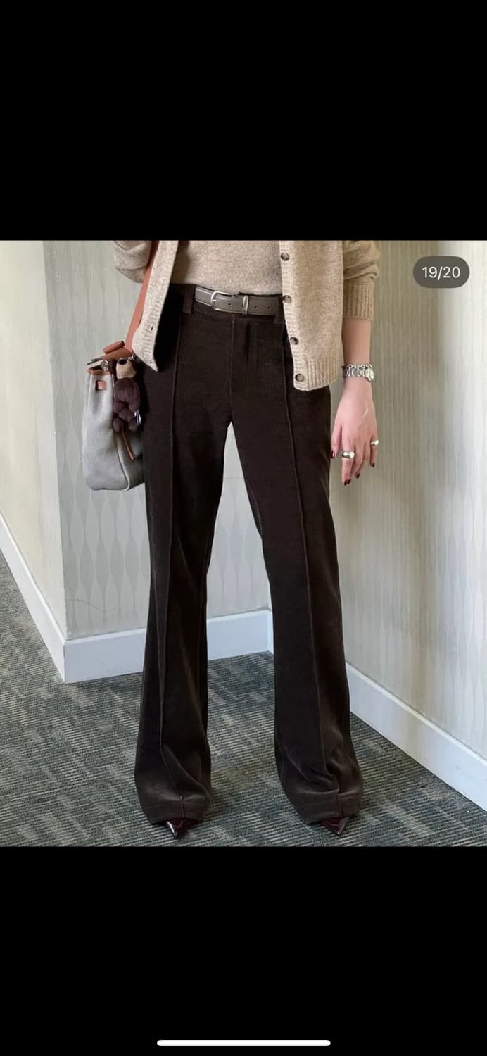 그로브 grove 코듀로이 부츠컷 팬츠 S 상품이미지2