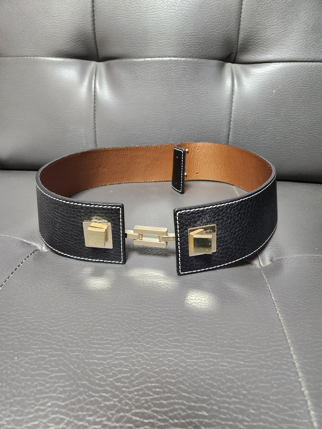 DECO 넓은 가죽 패션벨트 M 상품이미지1