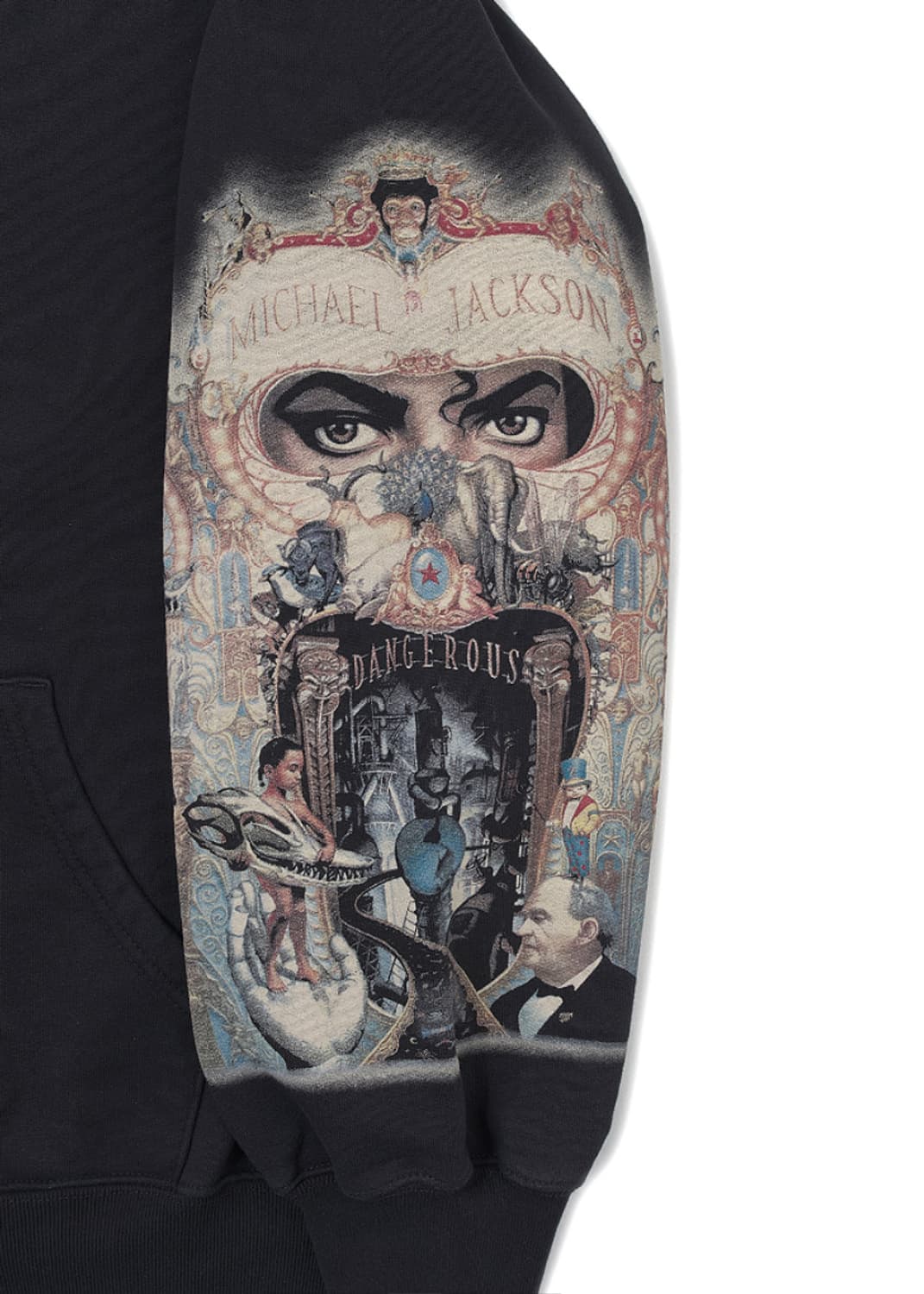 (새상품) 슈프림 마이클잭슨 데인저러스 후드 집업 블랙 XXL 상품이미지3