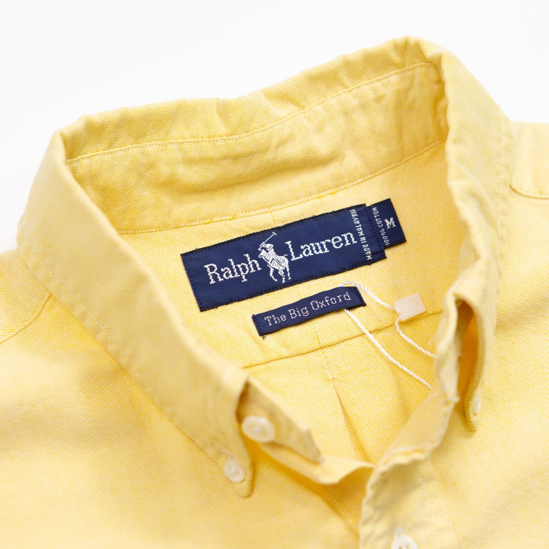 80s 폴로 랄프로렌 빅 옥스포드 셔츠 옐로우 상품이미지8