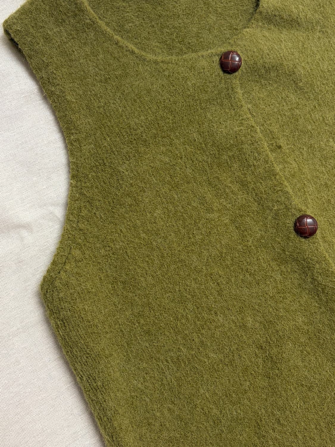 빈티지 올리브 니트 베스트  상품이미지2
