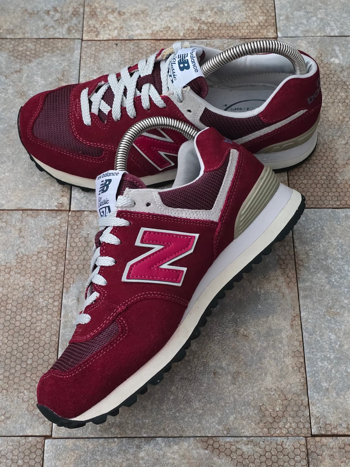 (250)뉴발란스 574 버건디  상품이미지6