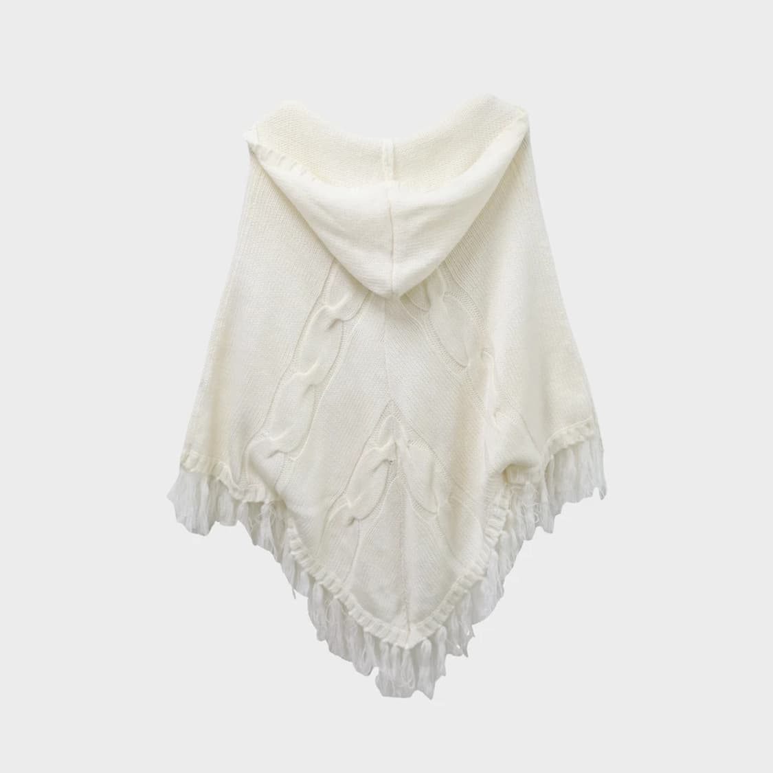 ZIENA 후드 판초 니트 66838 상품이미지2