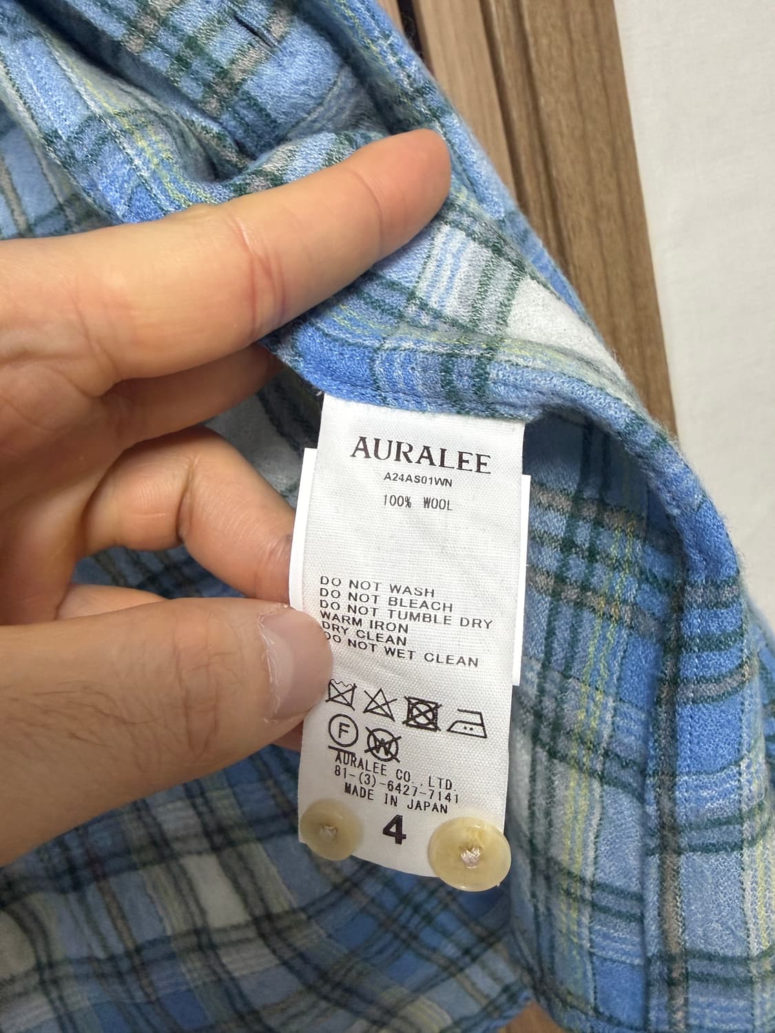 오라리 체크 울 셔츠 4size 상품이미지2