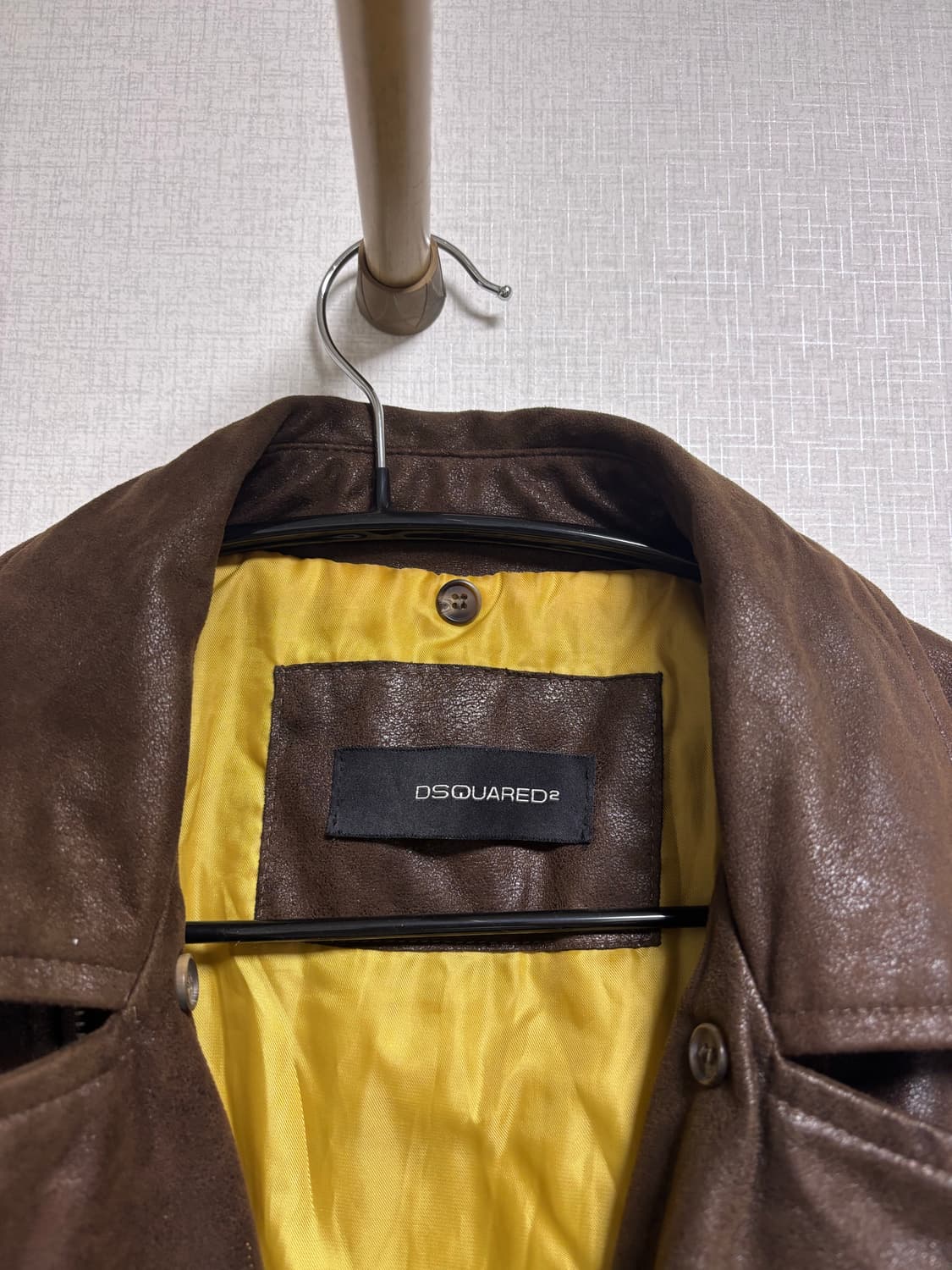DSQUARED2 디스퀘어드 브라운 빈티지 버튼 레더 자켓 상품이미지4