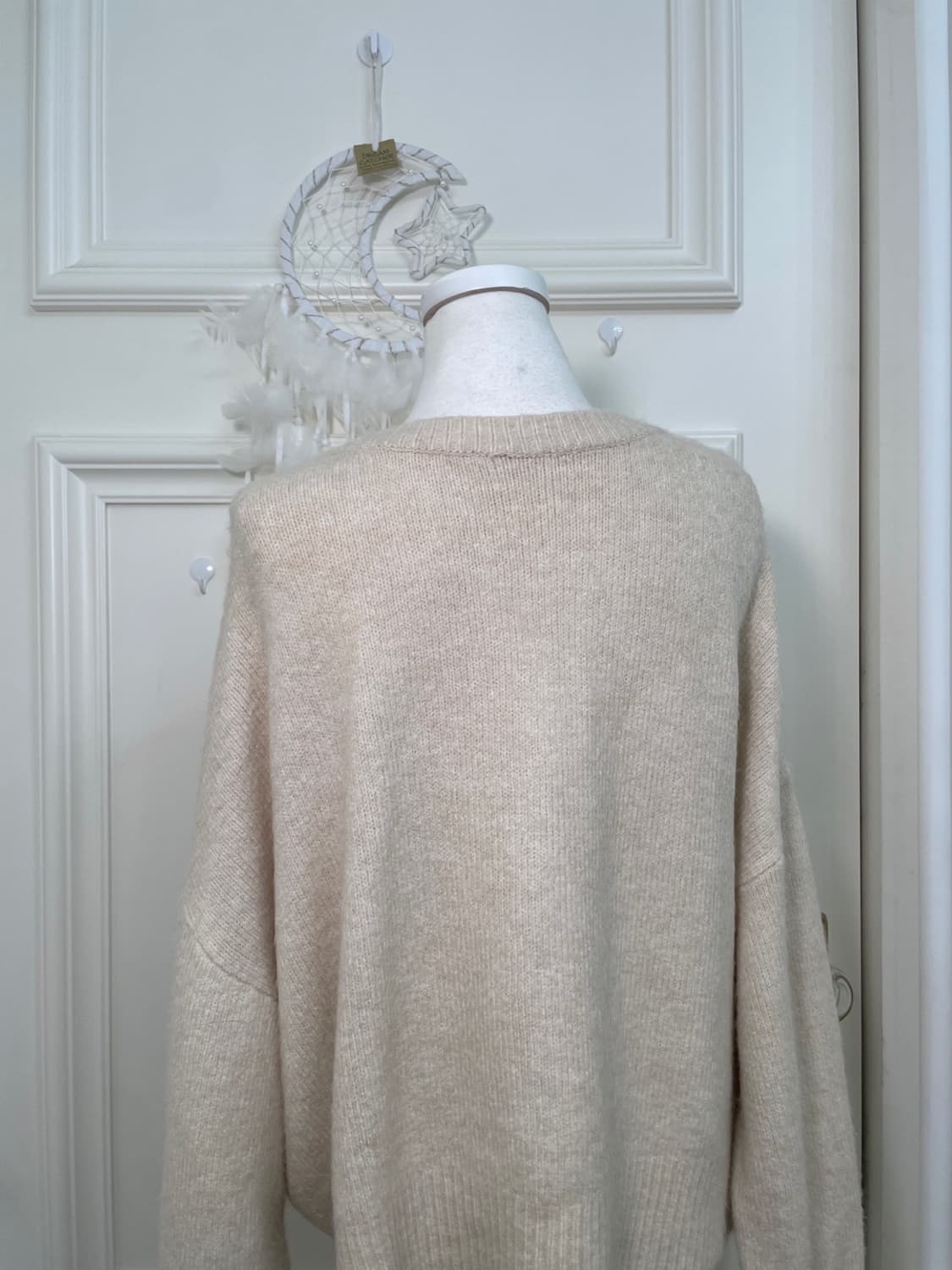 COEN cream beige v-neck soft cardigan 상품이미지4