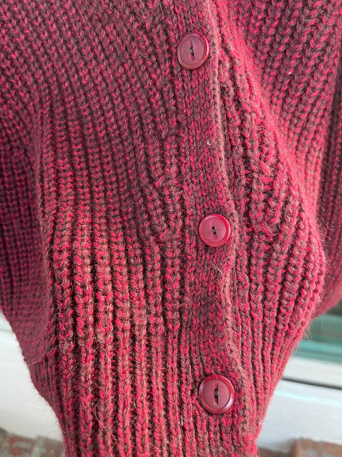 Lilith 릴리스 버건디 알파카 울 니트 사디건 XS 상품이미지6