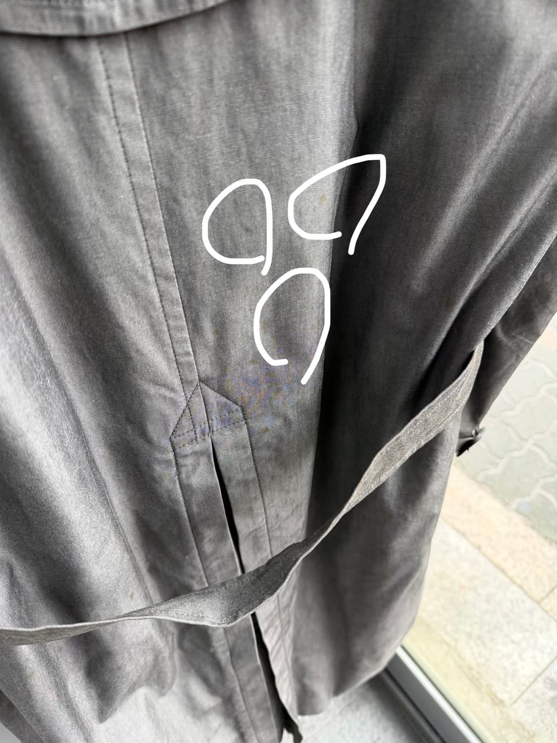 100~105/ 버버리 1990s 3way 벨티드 트렌치코트 상품이미지9