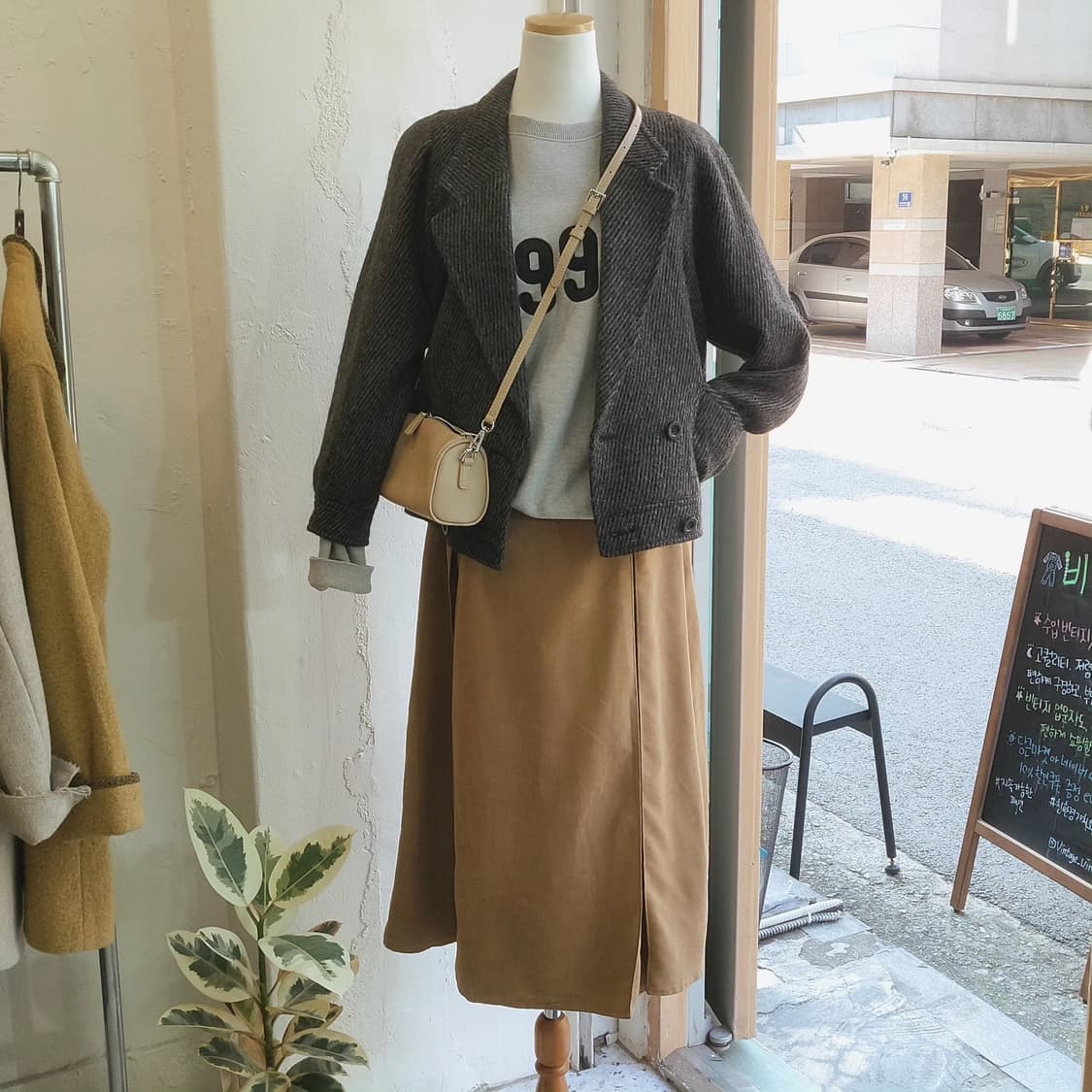 Biersch 스웨이드 플리츠 스커트 상품이미지3