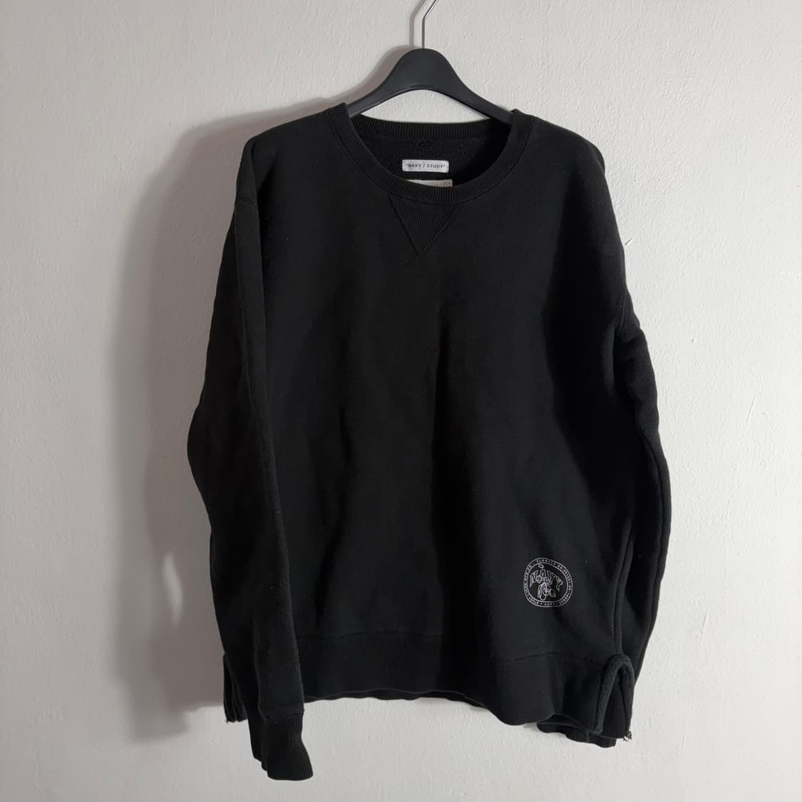 디스이즈네버댓 Navy / Study 블랙 맨투맨(L) 상품이미지1