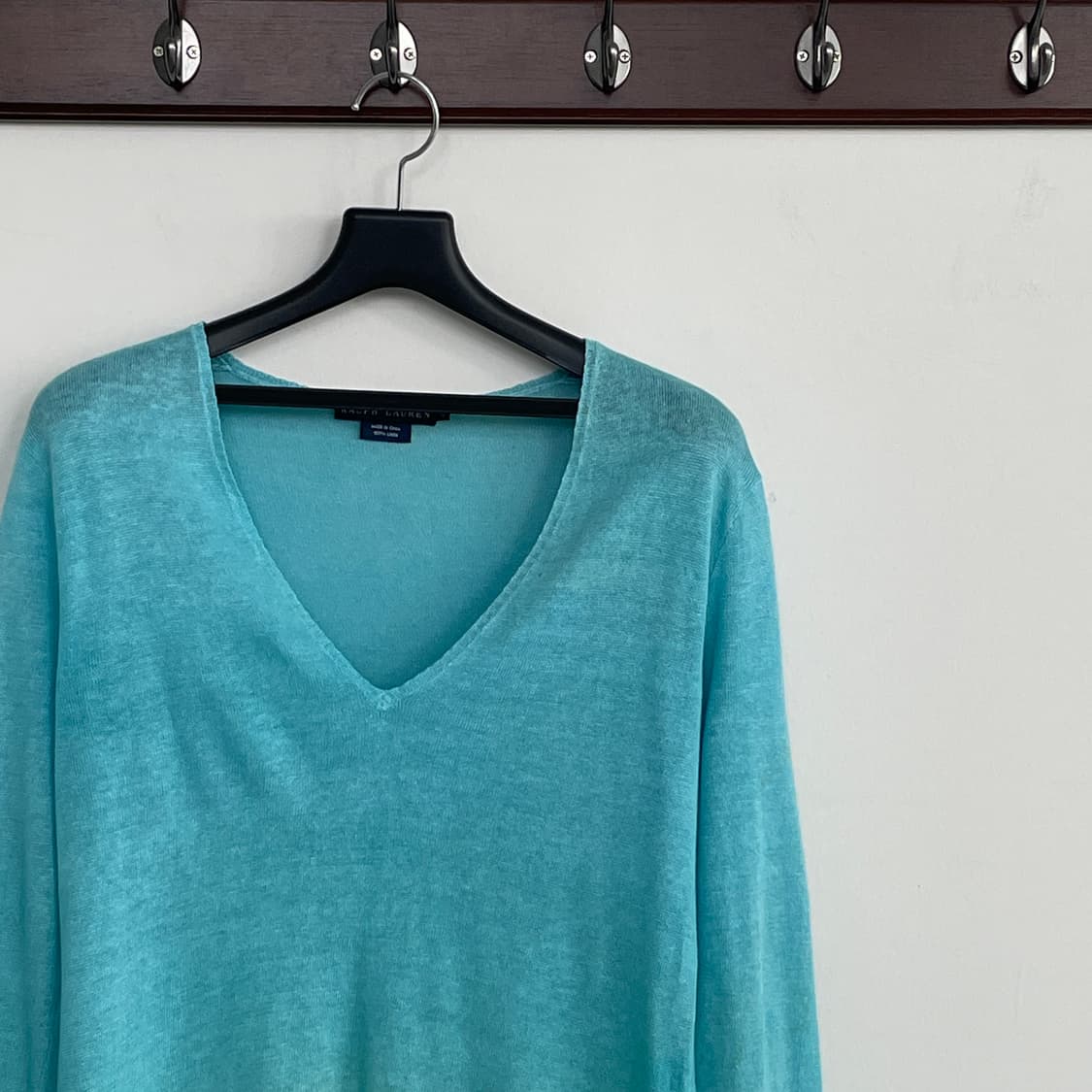 폴로 랄프로렌 V 넥 코튼 그라데이션 니트 미사깔 상품이미지3