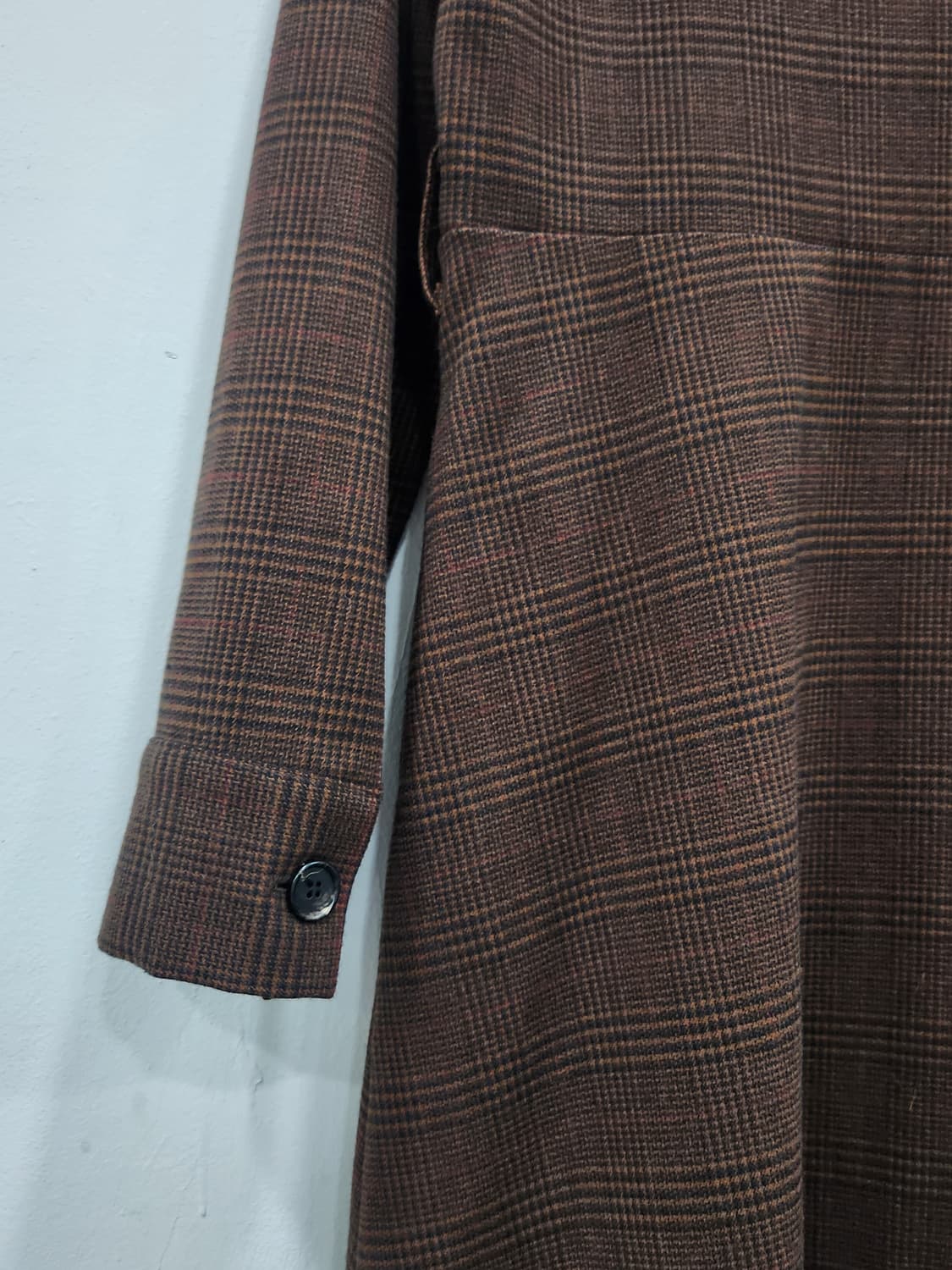 [S] 언유주얼앵글 브라운 체크 롱 맥시 원피스 S 상품이미지4