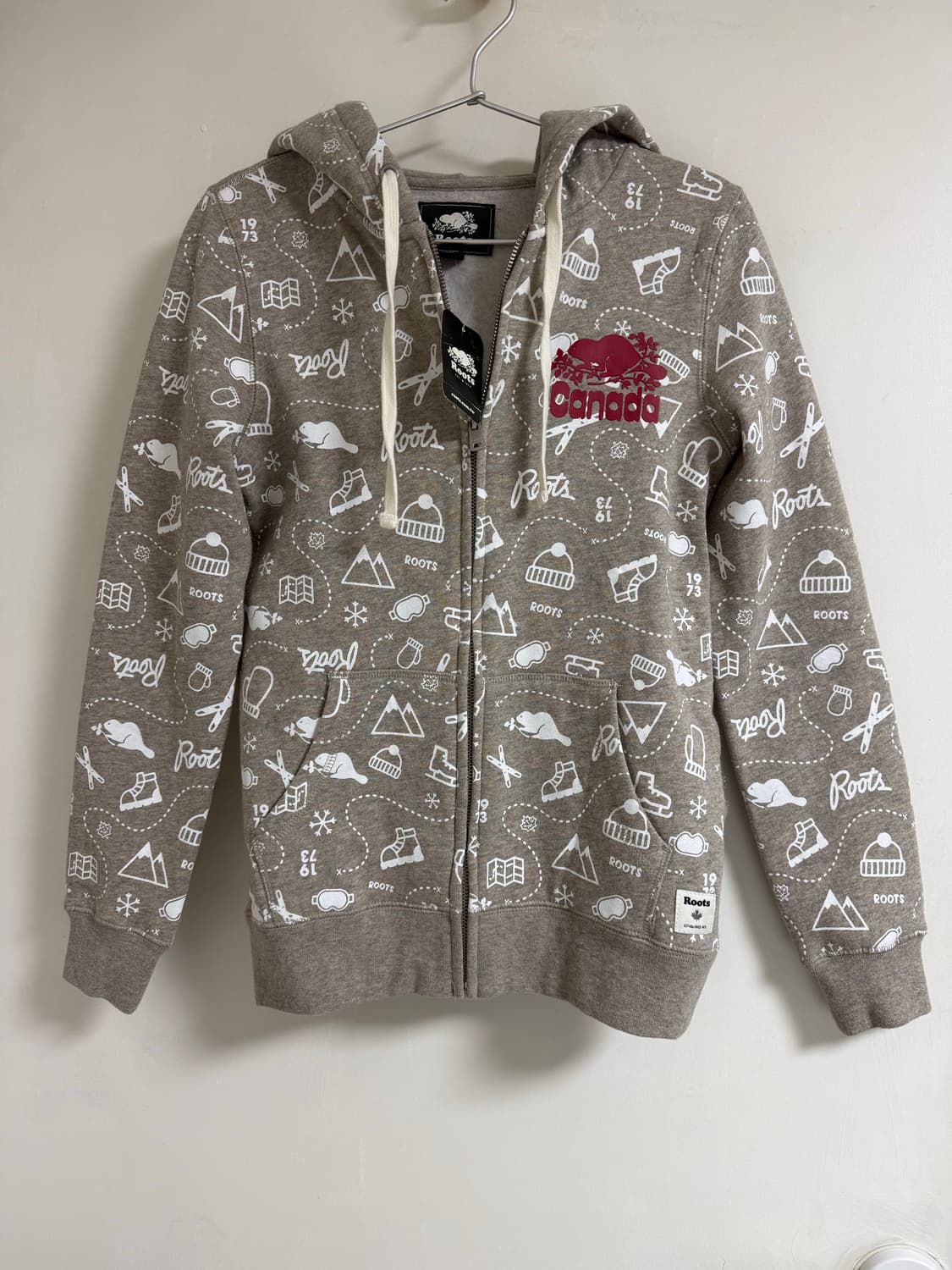 Roots 그레이색 후드 집업 재킷 상품이미지1