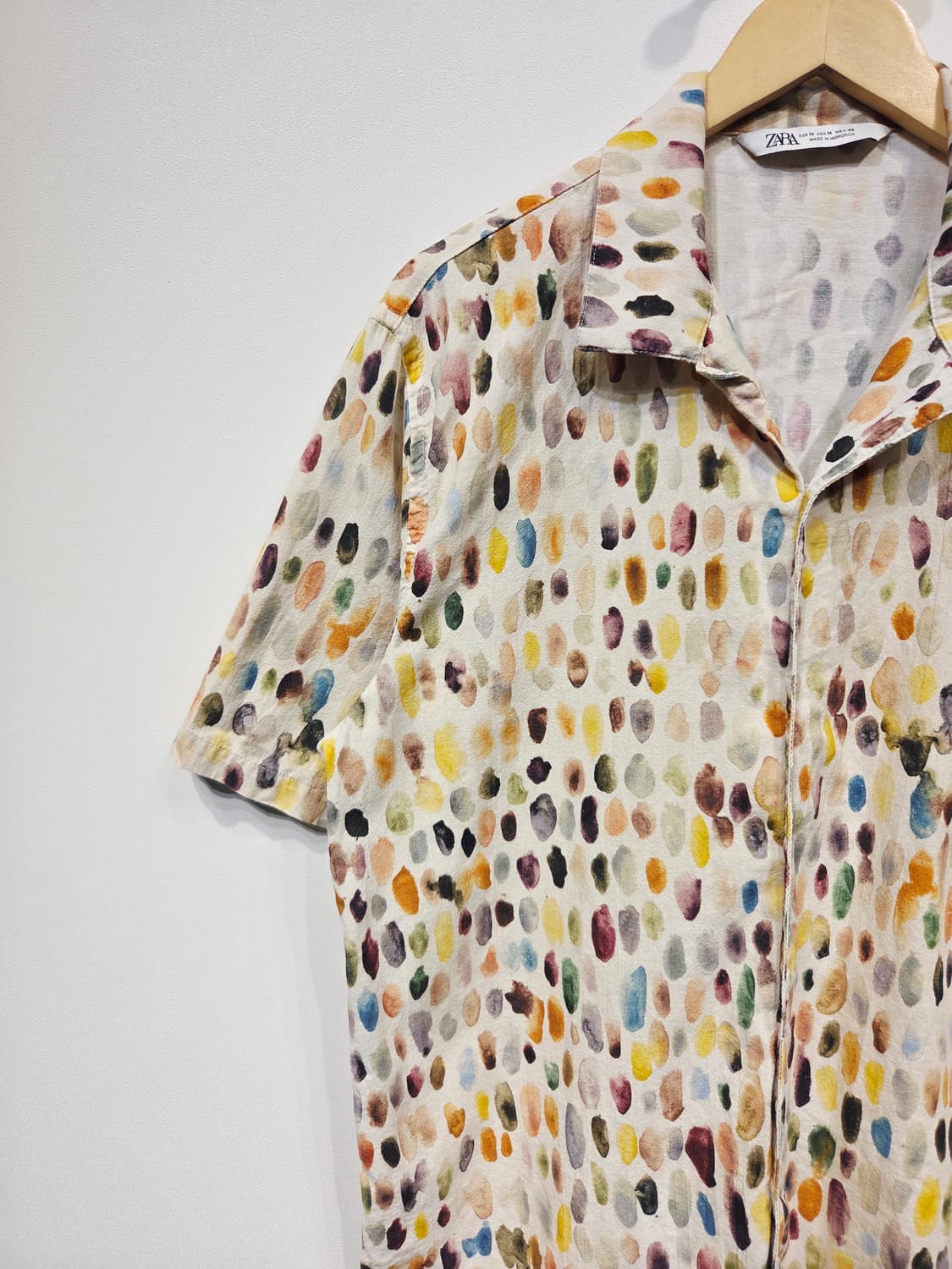 자라. 멀티컬러 추상 프린트 릴랙스 핏 셔츠_M 상품이미지3