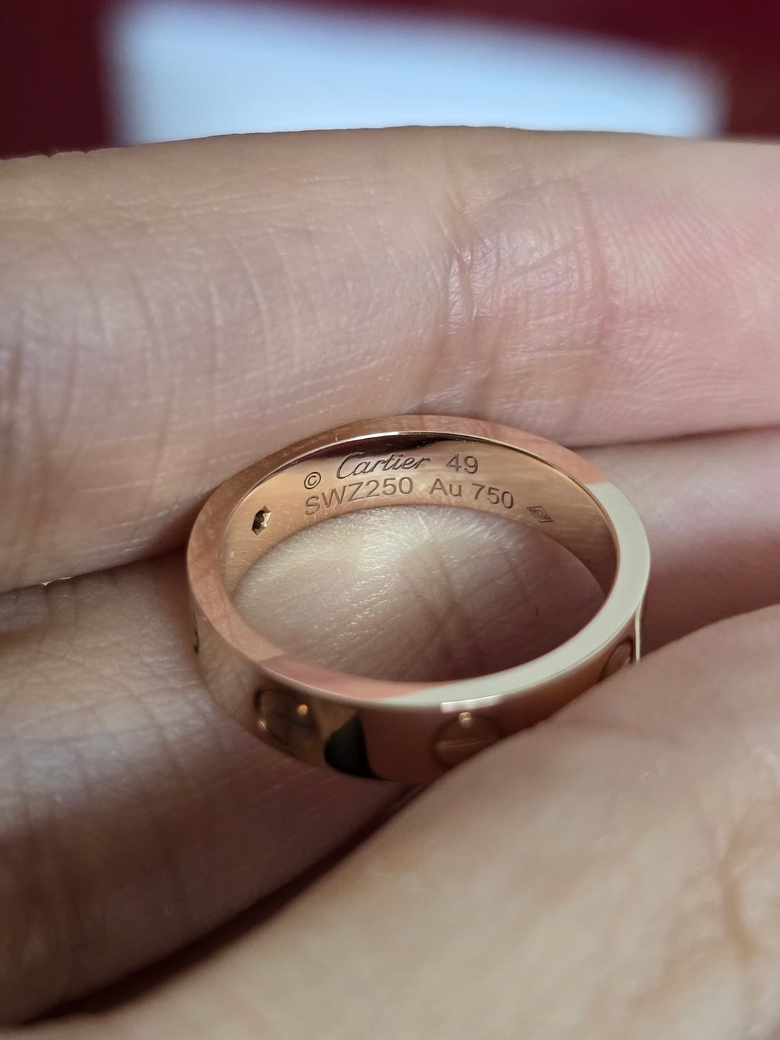 까르띠에 러브링 다이아 핑크골드 49호 새상품 상품이미지4