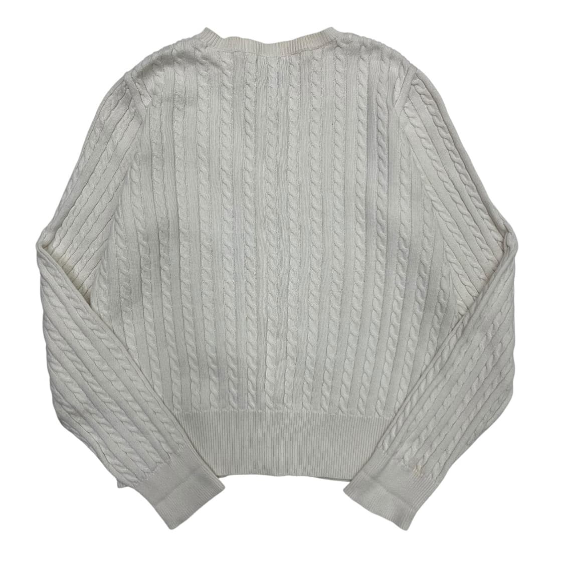 폴로 랄프로렌 딸기우유맛 포니 화이트 꽈배기 가디건 L 상품이미지3