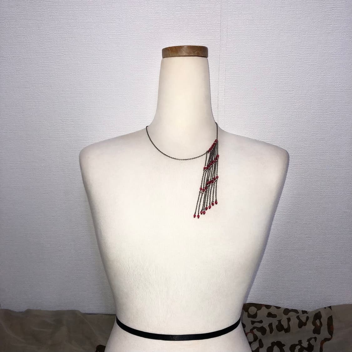 빈티지 레드 드롭 목걸이 오리엔탈 페어리 긱시크 갸루 상품이미지1
