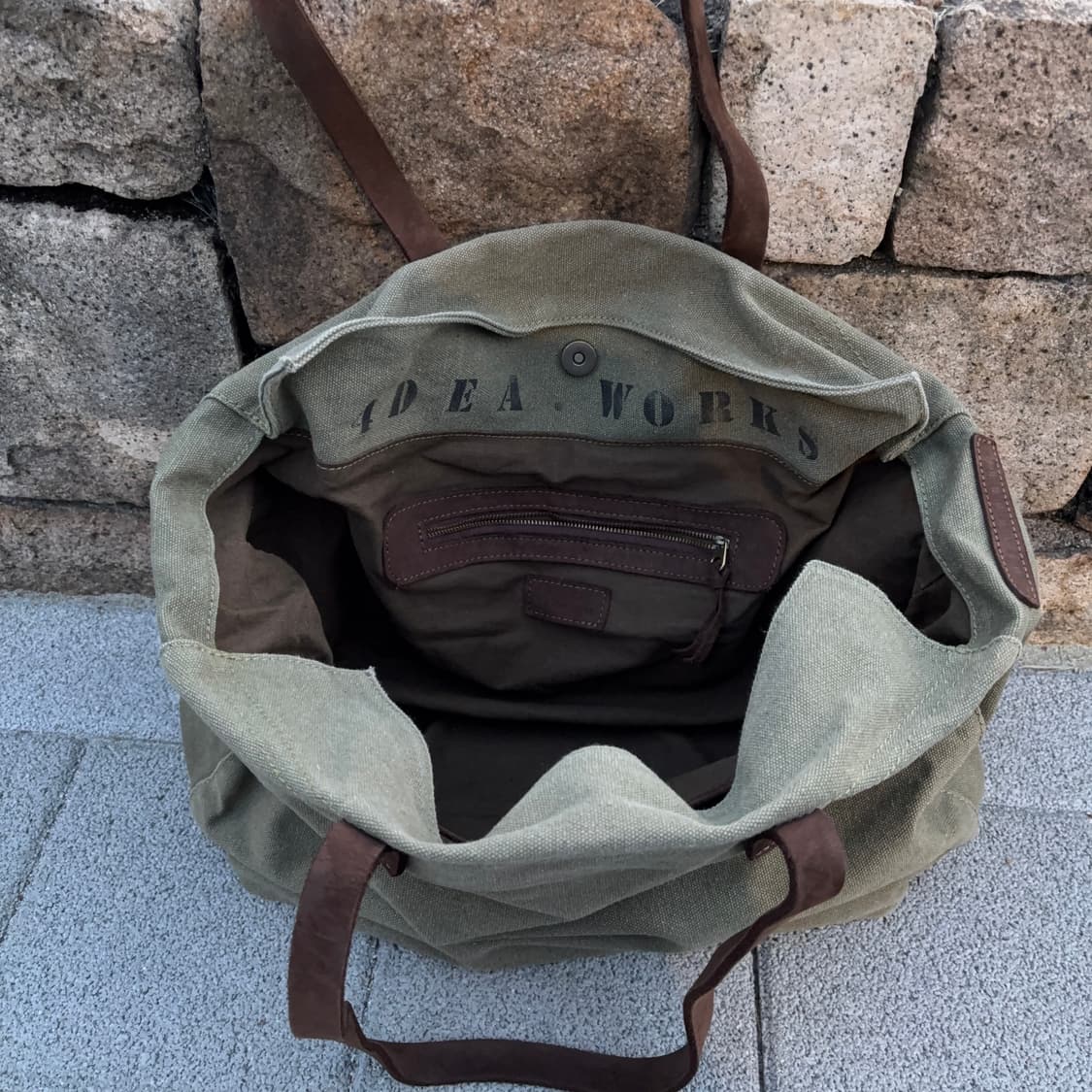 포디어웍스 캔버스 & 스웨이드 토트백 상품이미지6